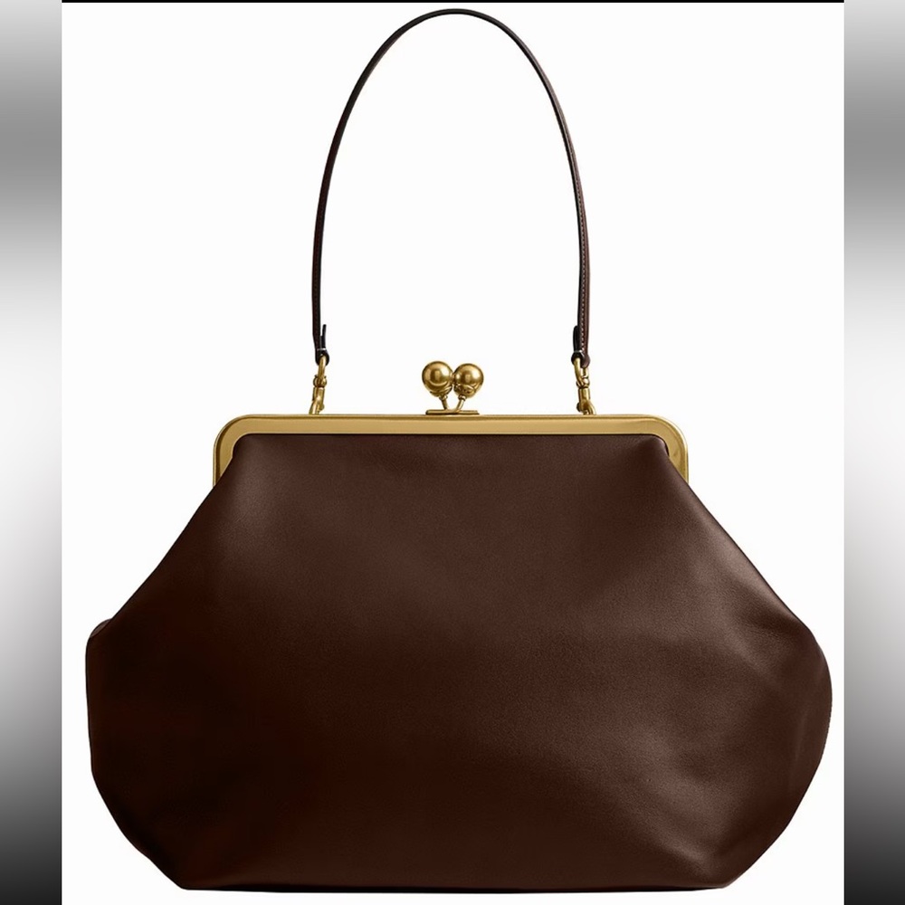 COACH
Large Oversized Kisslock Frame Shoulder Clutch Bag NWT